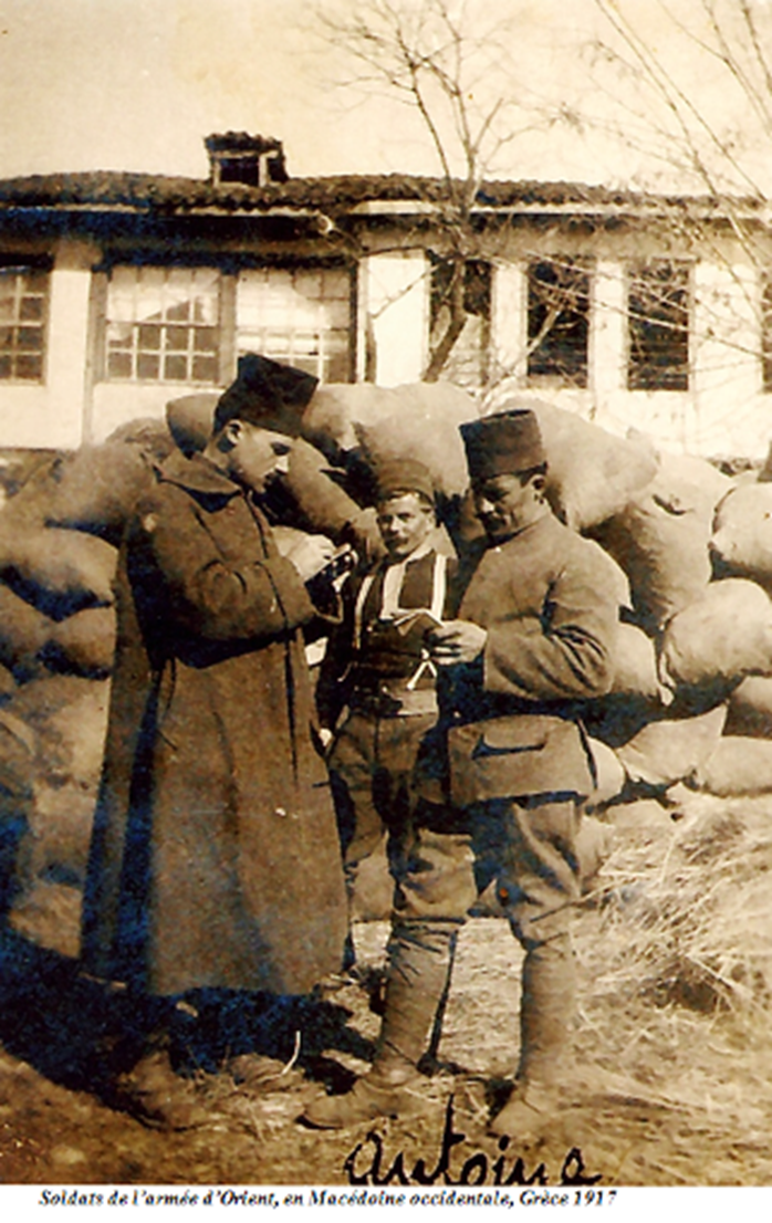 Soldats de l’armée d’Orient, en Macédoine occidentale, Grèce 1917.